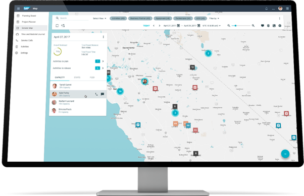 SAP FSM service map